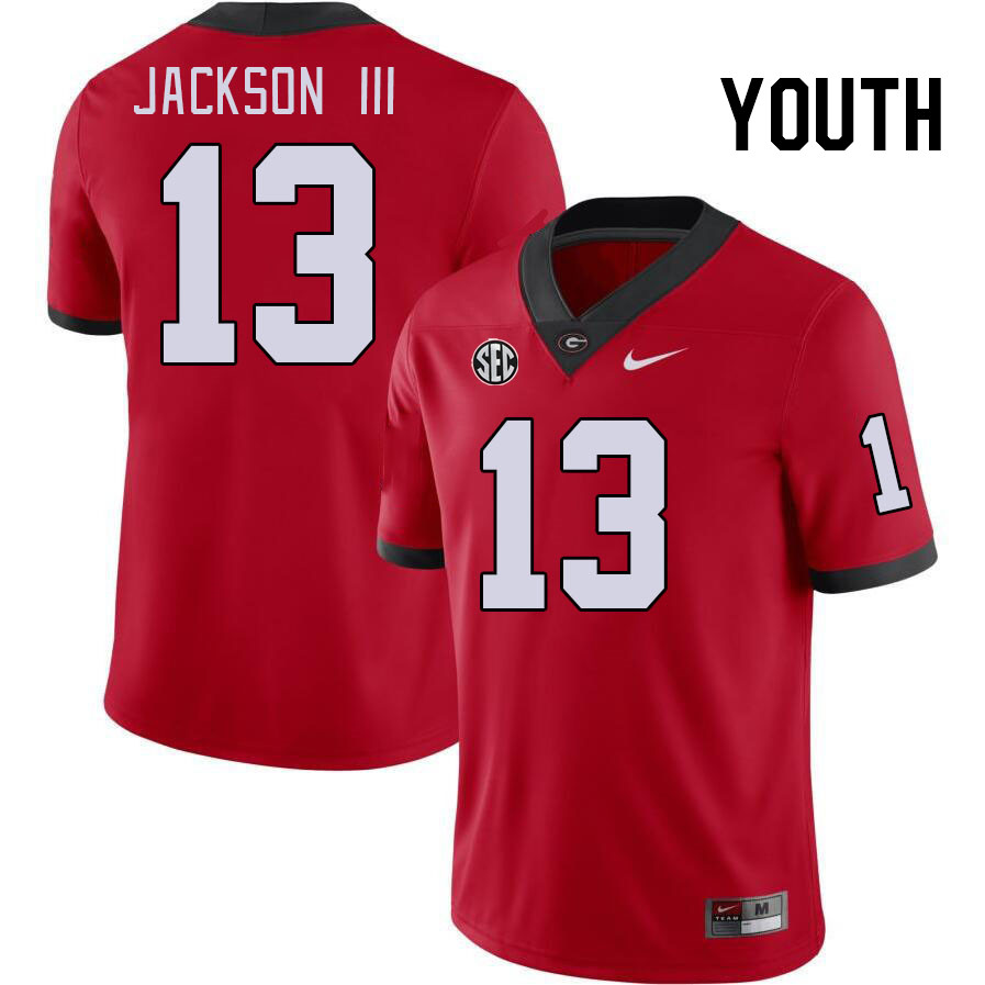 Youth #13 Michael Jackson III Georgia Bulldogs College Football Jerseys Stitched-Red